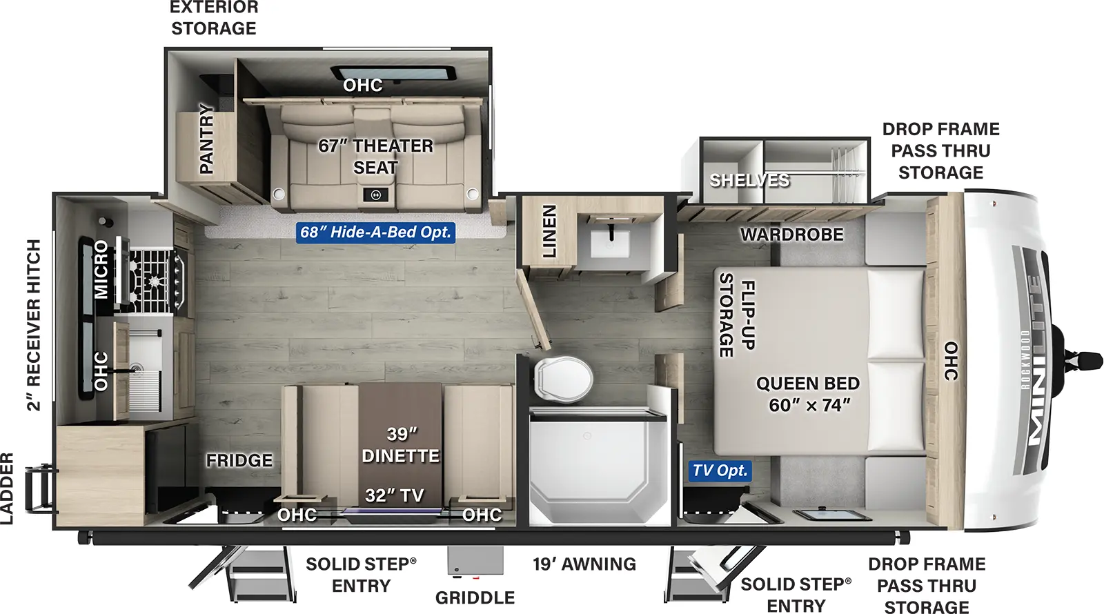 Rockwood Mini Lite 2515S Floorplan